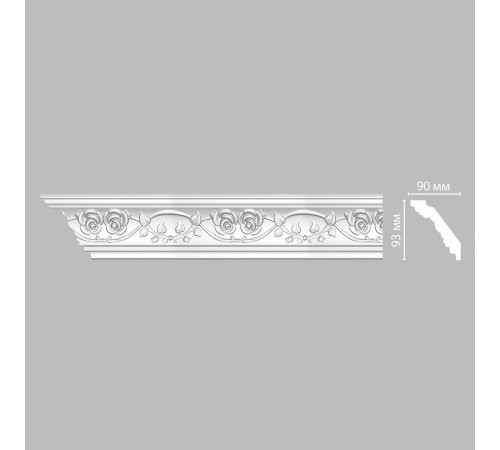 Плинтус потолочный DECOMASTER DT-9816 полиуретановый с орнаментом 93х90х2400 мм DT-9816