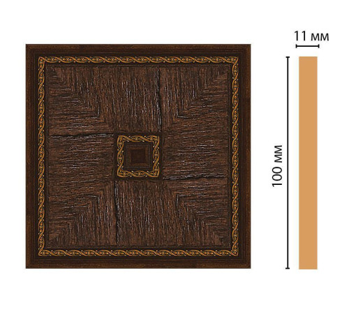 Вставка декоративная цветная Decomaster 100х100х11 мм 156-2-1