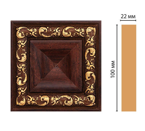 Вставка декоративная DECOMASTER D207-1084 100х100х22 мм D207-1084