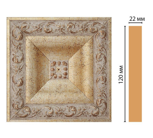 Вставка декоративная DECOMASTER D208 120х120х22 мм D208-553