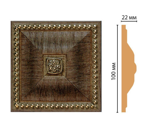 Вставка декоративная Decomaster D209-4 100x100x22 мм D209-4