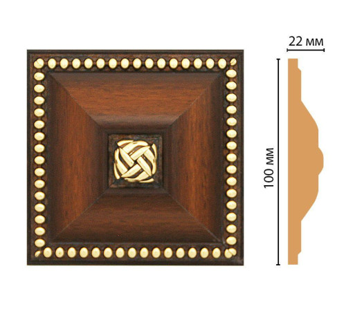 Вставка декоративная Decomaster D209-51 100x100x22 мм D209-51