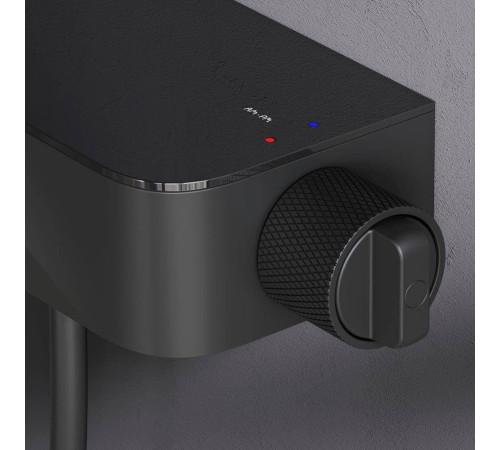 Душевая система со смесителем-полкой для ванны AM.PM Func матовый черный F078F722