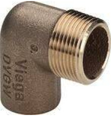 Уголок-переходник 90° Viega 94090G бронза пайка-НР 18х3/4 133108