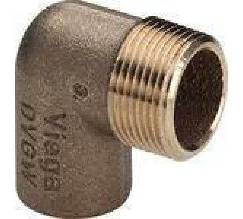 Уголок-переходник 90° Viega 94090G бронза пайка-НР 18х3/4 133108