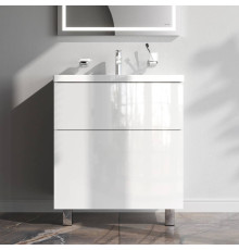 Тумба под раковину напольная AM.PM Gem 75 см 2 ящика белый глянец M90FSX07522WG32