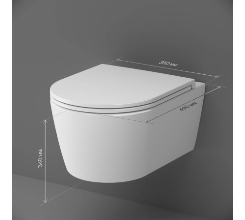 Унитаз подвесной AM.PM Func FlashClean с сиденьем микролифт C8F1700SC