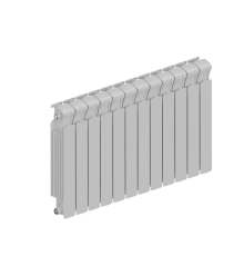 Радиатор биметаллический RIFAR MONOLIT 500 12 секций боковое подключение RAL 9016 MN-500-12