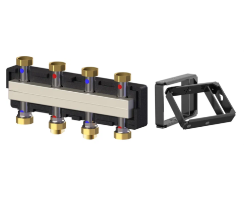 Коллектор распределительный Meibes до 3 насосных групп с байпасом 40 кВт M66301.923RU