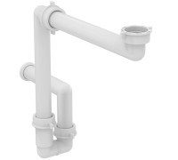 Сифон для умывальника Ideal Standard Space Saving под донный клапан пластиковый белый EE23033967