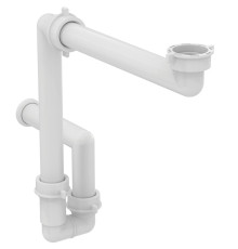 Сифон для умывальника Ideal Standard Space Saving под донный клапан пластиковый белый EE23033967