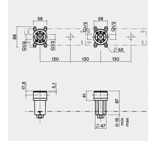 Встраиваемая универсальная часть QuadroDesign IN010/1