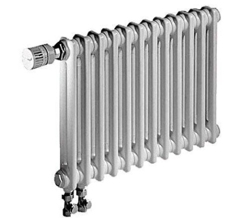 Радиатор трубчатый Zehnder Charleston Completto 2056 12 секций нижнее подключение V001 RAL 9016 C2056/12/V001/RAL9016