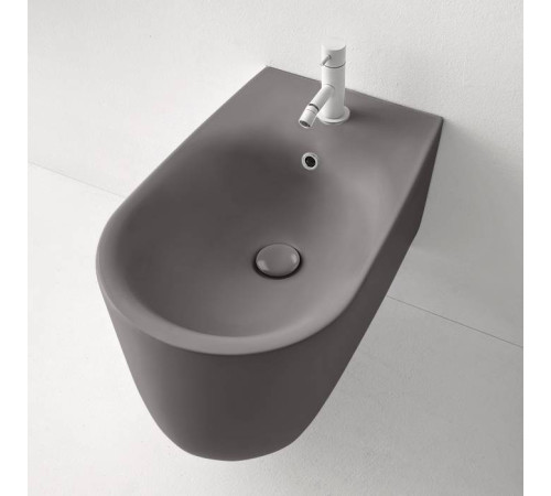 Биде подвесное Kerasan Nolita 55х35 см с креплениями WB9N Ferro matt 532589