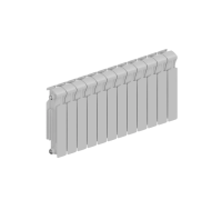 Радиатор биметаллический RIFAR MONOLIT 350 12 секций боковое подключение RAL 9016 MN-350-12