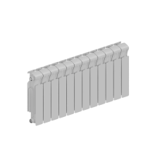 Радиатор биметаллический RIFAR MONOLIT 350 12 секций боковое подключение RAL 9016 MN-350-12