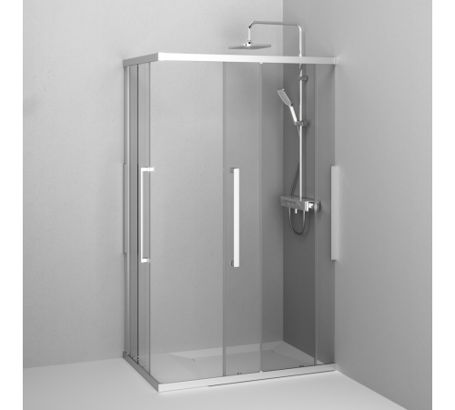 Душевое ограждение AM.PM Func 120x80 см профиль хром стекло прозрачное W84G-403-12080-MT
