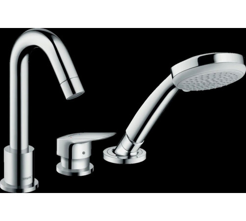 Смеситель для ванны Hansgrohe Logis на 3 отверстия комплект 71310000/13437180