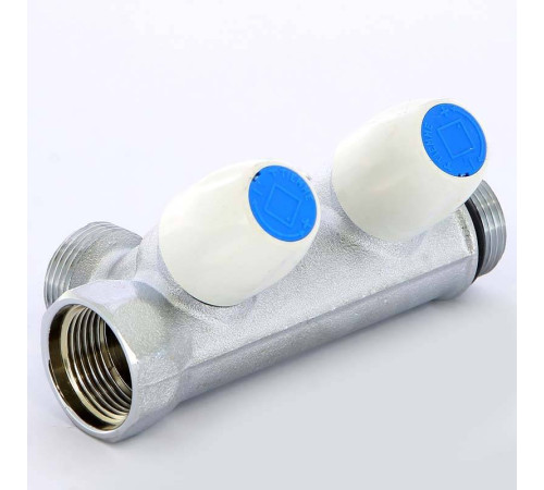 Коллектор с вентилями Tiemme 3/4х3/4 EK 2 выхода 50 мм 1860026