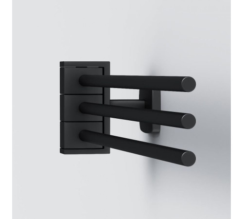 Вешалка для полотенец AM.PM Gem тройная поворотная черная A9032722