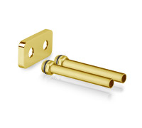 Комплект трубок SR Rubinetterie 15x1.0 мм с наружной резьбой 1/2x15 и отражателем 50 мм золото A494-1500DE15