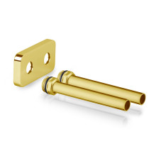 Комплект трубок SR Rubinetterie 15x1.0 мм с наружной резьбой 1/2x15 и отражателем 50 мм золото A494-1500DE15