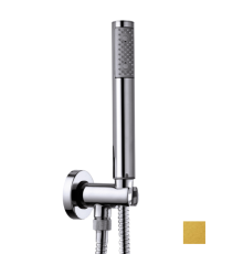 Душевой комплект Bossini Zen лейка с держателем и шланговым подключением сатинированное золото C12001C.043