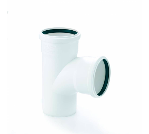 Тройник REHAU RAUPIANO PLUS 110/110/87° max flow RAL 9003 11230051001