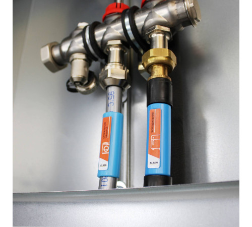 Клипса декоративная для маркировки трубы Emmeti Ø 16 мм 60 мм синяя EFA03.1617B