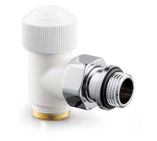 Клапан термостатический угловой SR Rubinetterie Tondera 1/2x3/4E белый 0633-1500VCEA