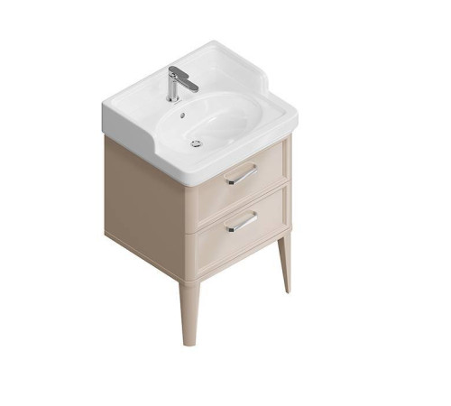 Тумба подвесная Kerama Marazzi Pompei 60 см 2 ящика камео бежевый глянцевый PO.N.60.2\CAM