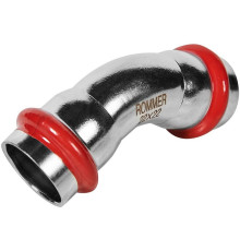 Угольник 45° ROMMER ВПр-ВПр 22 мм нержавеющая сталь RSS-0005-000022