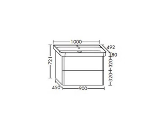 Комплект мебели с раковиной Burgbad Iveo 100 см LED подсветка белый глянец SFEY100F2833G0169C0001