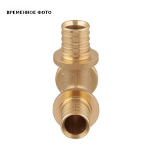 Тройник аксиальный PRO AQUA 25 мм равносторонний латунный AX20025