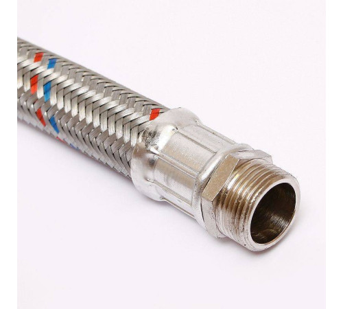 Гибкая подводка антивибрационная Uni-Fitt НВ 1 угловая 60 см DN 25 оцинкованная сталь 505S4406