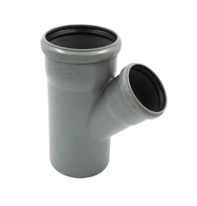 Тройник канализационный REHAU HT 110/75/45° серый 11206431003