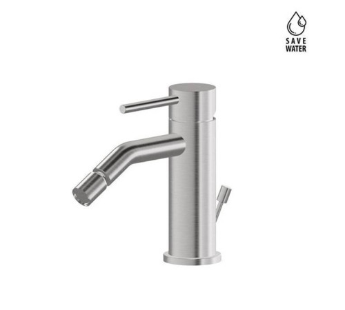 Смеситель для биде Newform X-STEEL 316 с донным клапаном излив 134 мм цвет INOX 69623X.50.050