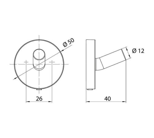 Крючок для полотенец подвесной emco Round белый 4375 139 00