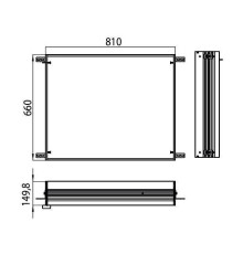Монтажная рама для зеркального шкафа встраиваемая emco Asis prestige 815х147х665 мм 9897 000 08