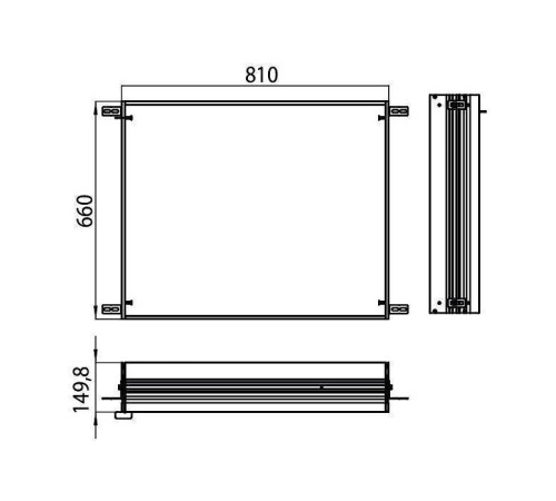 Монтажная рама для зеркального шкафа встраиваемая emco Asis prestige 815х147х665 мм 9897 000 08