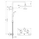 Душевая система Ideal Standard Ceratherm T25 с термостатом и верхним душем 250 мм хром A8520AA