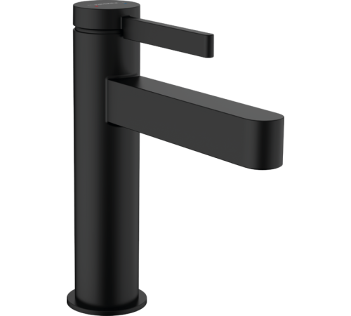 Смеситель для раковины Hansgrohe Finoris 113 мм с донным клапаном Push-Open черный матовый 76023670
