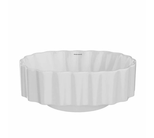 Раковина накладная Kerama Marazzi ArtBasin Conchiglia 50 см без отверстия белый глянец CC.wb.50/WHT