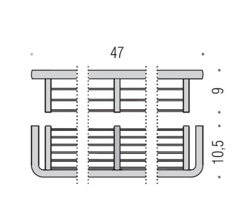 Полочка металлическая Colombo Design Lulu 47 см PVD золото B6233.HPS