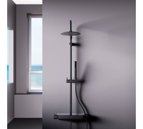 Душевая система Damixa Scandinavian Pure с термостатом черный матовый 936750300