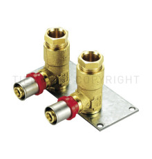 Переходники на планке Tiemme 16х15 мм межосевое 35 мм H53 2 шт. 1650287