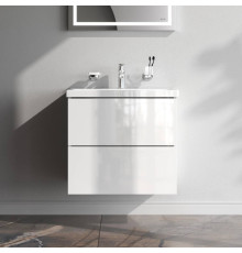 Тумба под раковину подвесная AM.PM Gem 60 см 2 ящика белый глянец M90FHX06022WG