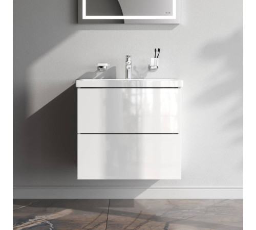 Тумба под раковину подвесная AM.PM Gem 60 см 2 ящика белый глянец M90FHX06022WG