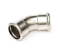 Отвод 45° SANHA NiroPress AISI 304L ВПр-ВПр 22 мм 69104122.3