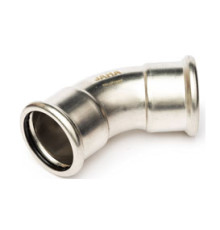 Отвод 45° SANHA NiroPress AISI 304L ВПр-ВПр 22 мм 69104122.3